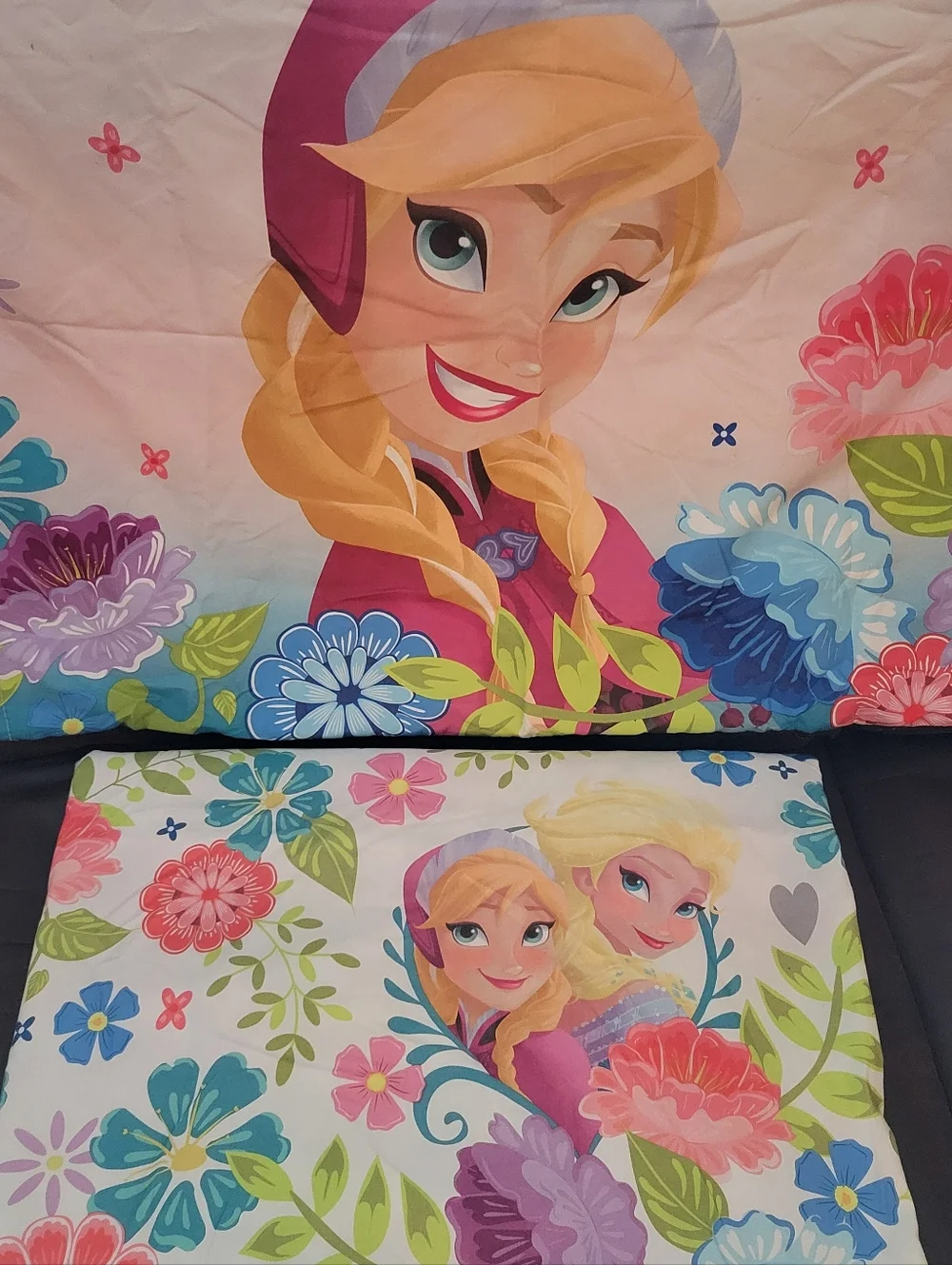 Disney Pink and Blue Frozen Anna & Elsa Comforter Set